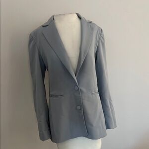 Women's Gray Double Button Blazer